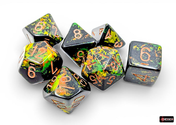 RPG Dice Set Brush Deep Forest/Gold