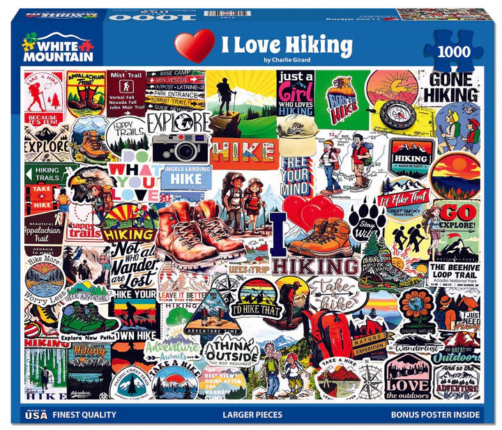 I Love Hiking - 1000 Piece Jigsaw Puzzle