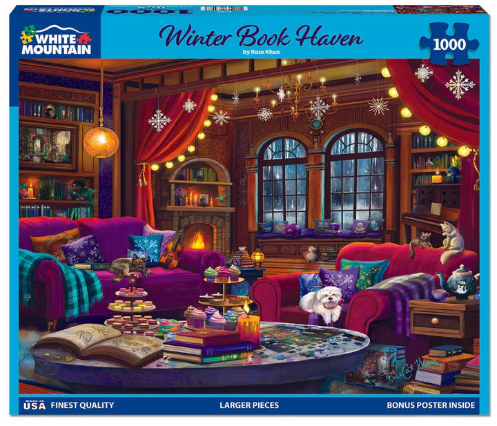 Winter Book Haven - 1000 Piece Puzzle