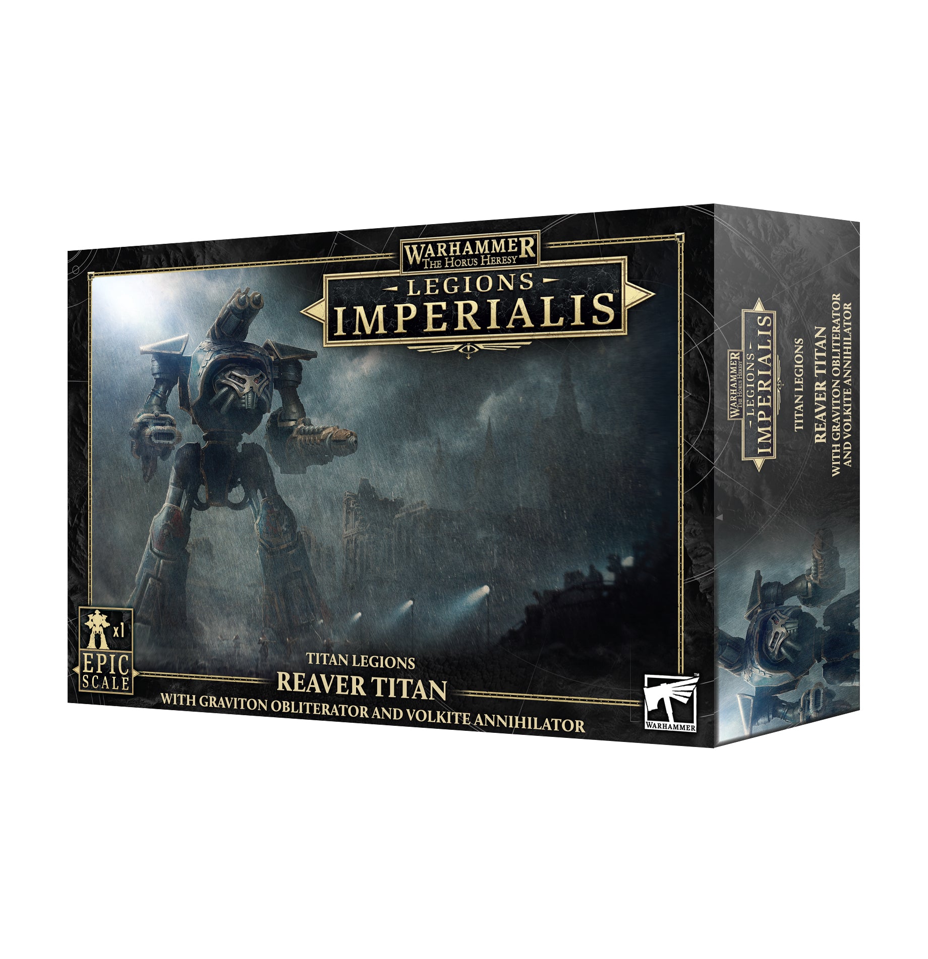 Legions Imperialis: Reaver Titan with Graviton Obliterator and Volkite Annihilator - boxed product