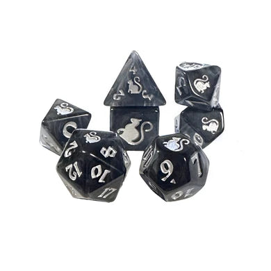 Kitty Clacks Smokey RPG Dice Set (BOW)