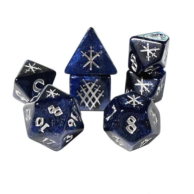 Knight's Blades Blue Knight RPG Dice Set (BOW)