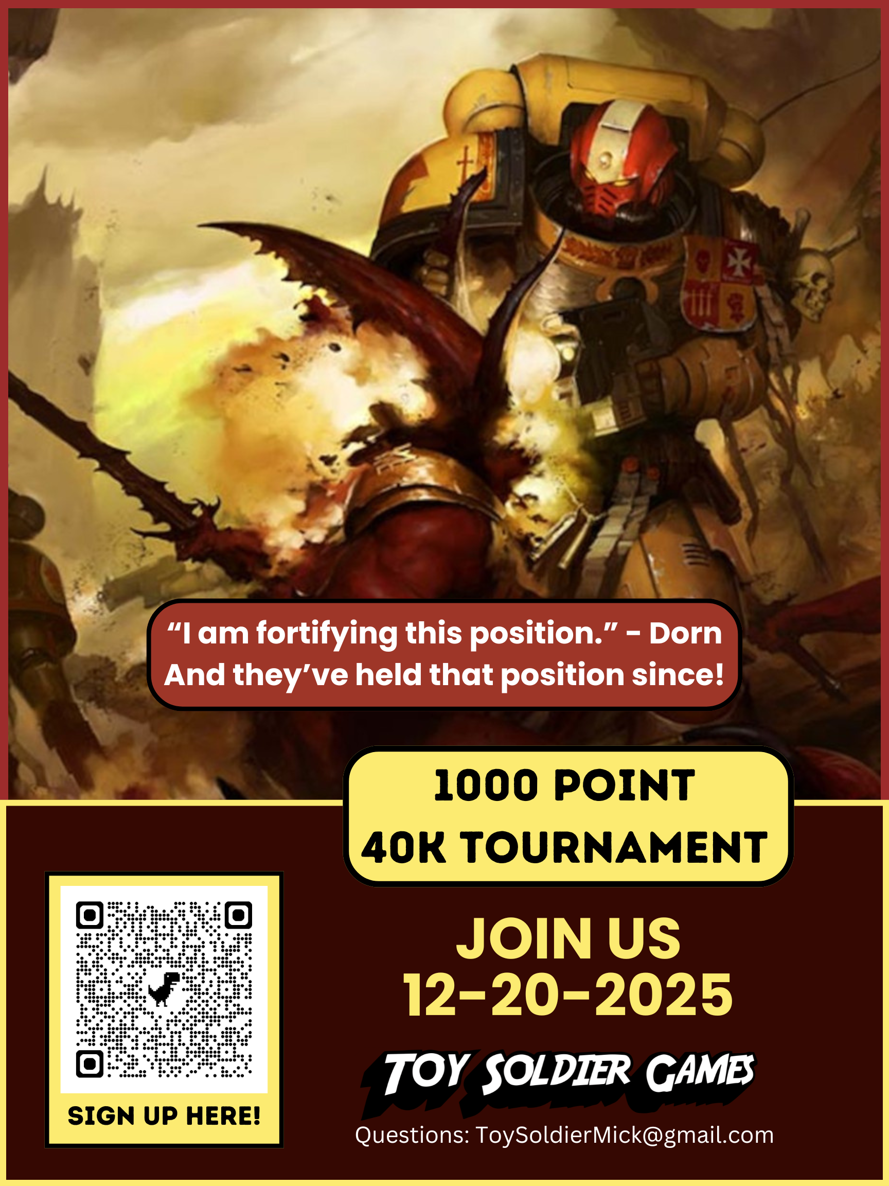 Toy Soldier 1000pt 40K Tournament 12/20/2025