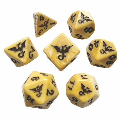 Swirl Dragon Dracolich RPG Dice Set (BOW)