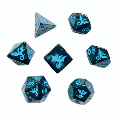 Swirl Dragon Sea RPG Dice Set (BOW)