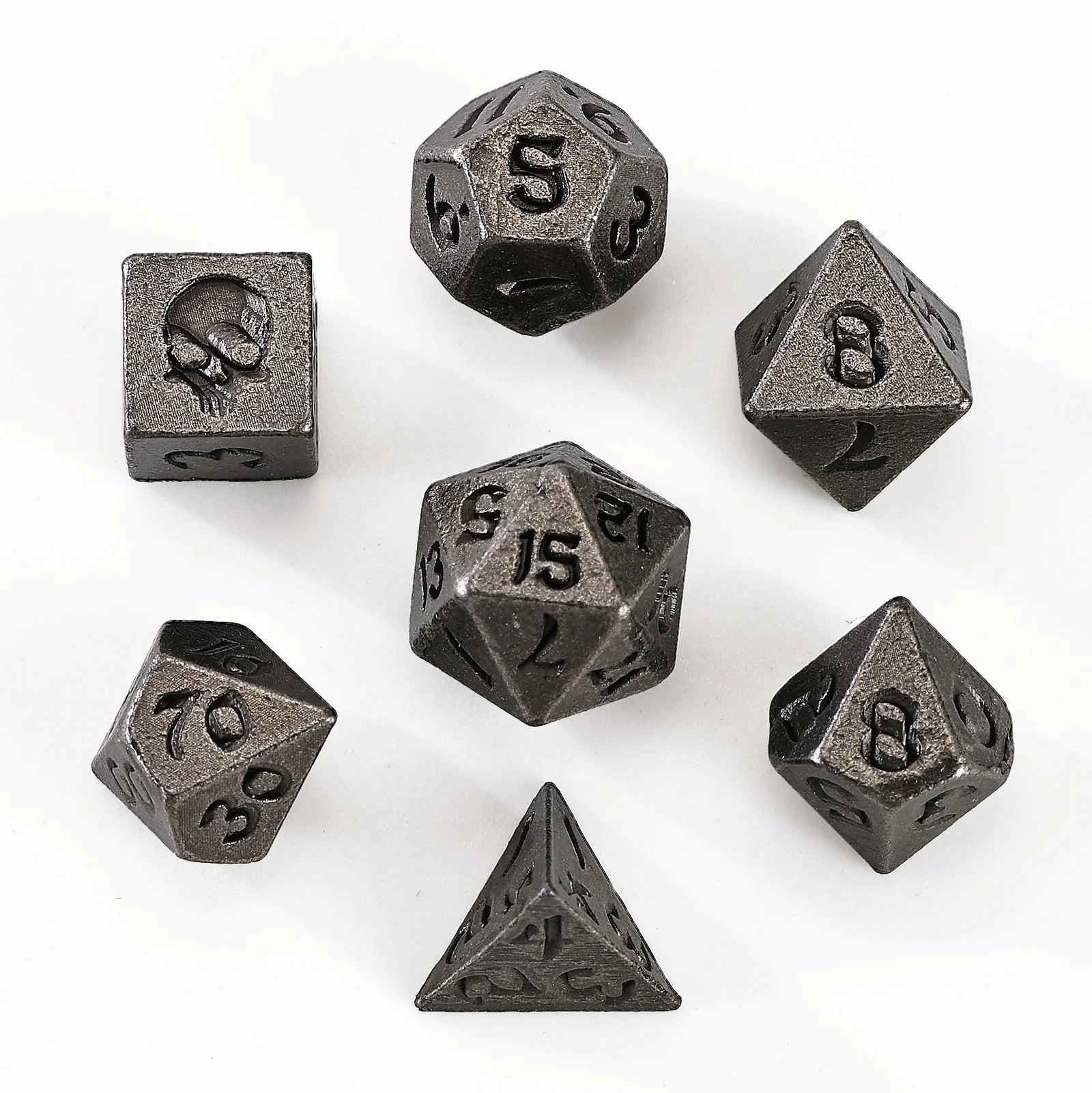 Unseelie Mini Metal RPG Set – Ancient Silver