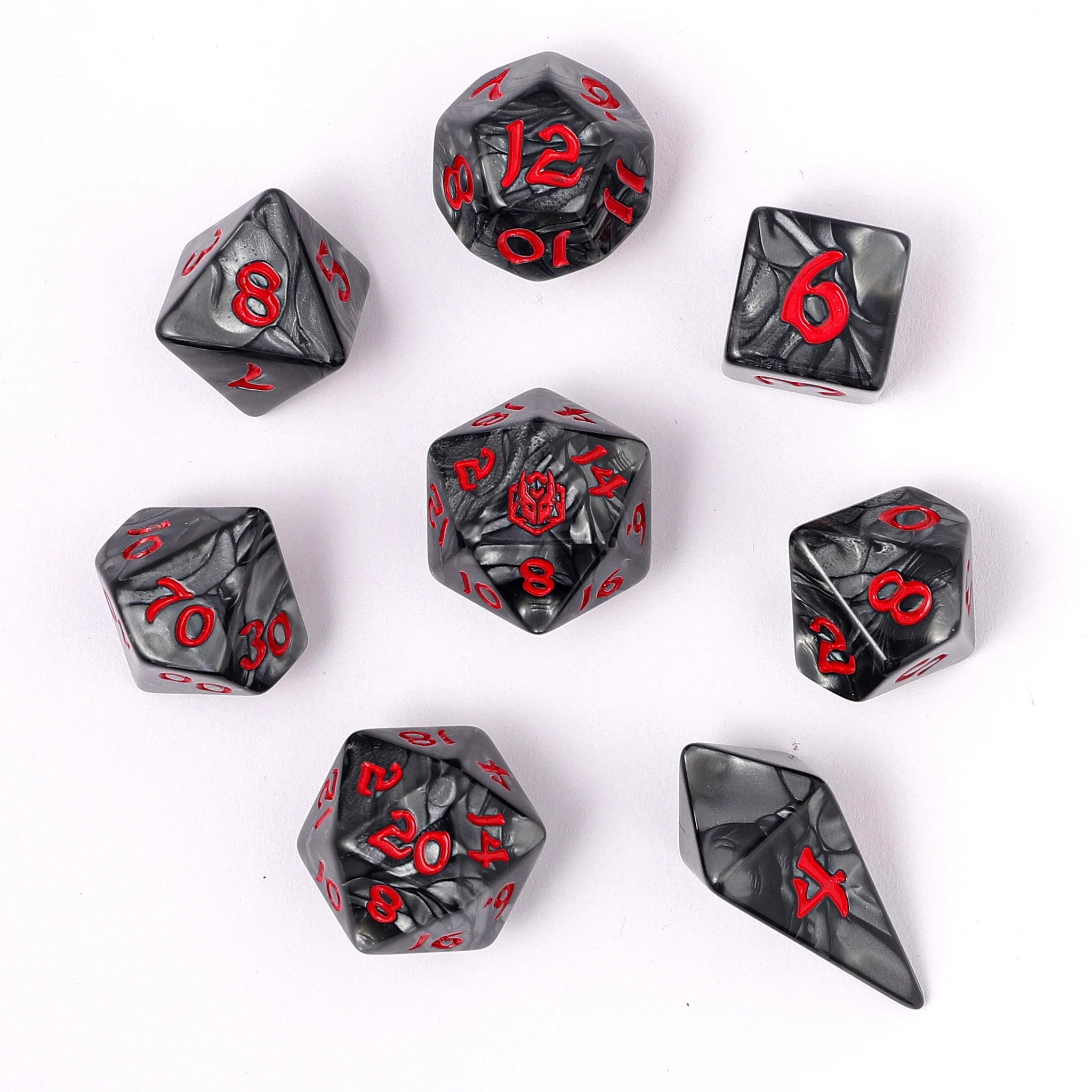 Wyrmforged RPG Dice Set – Iron Golem