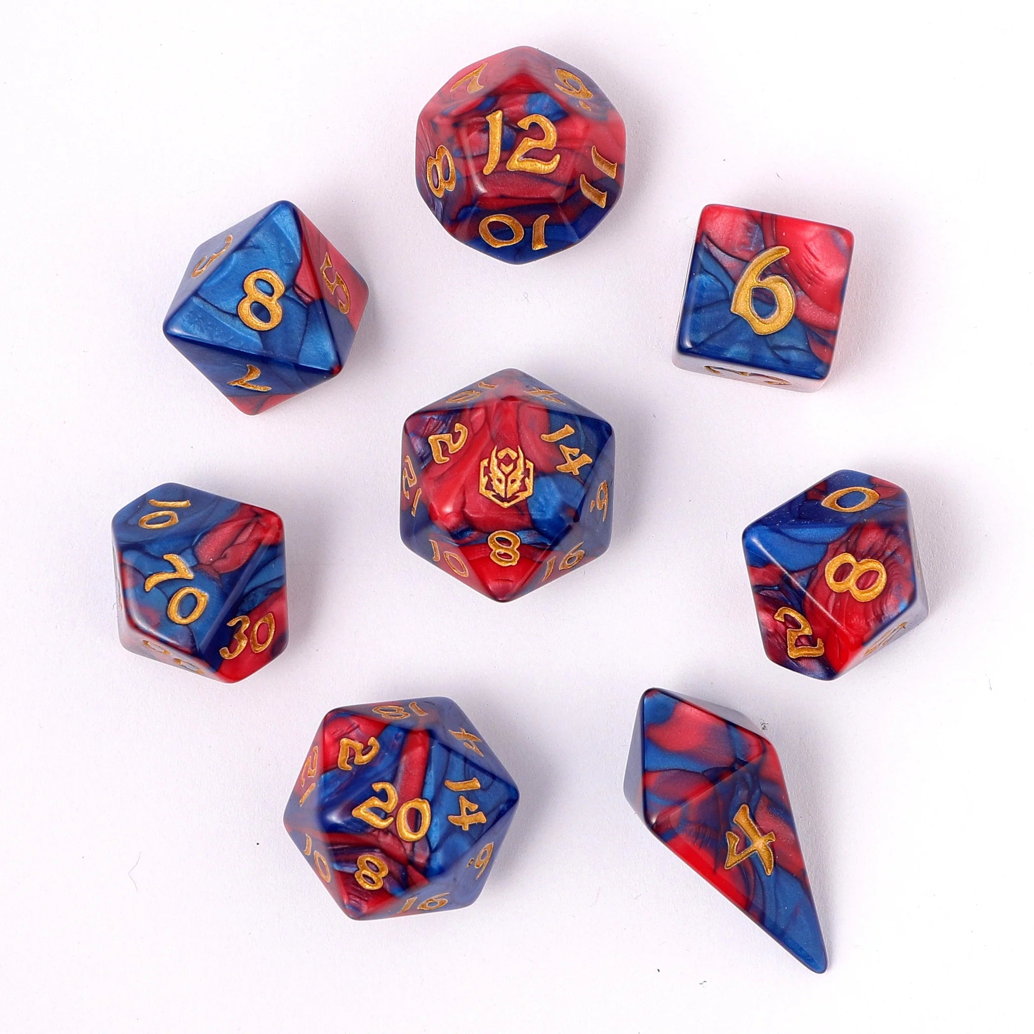 Wyrmforged RPG Dice Set – Stormcaller