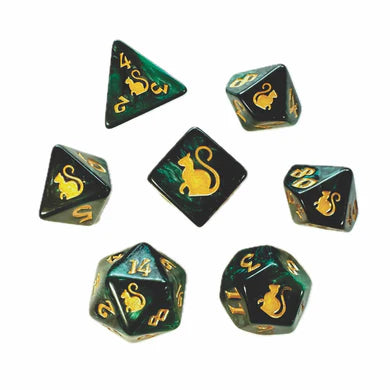 Kitty Clacks Loki RPG Dice Set (BOW)