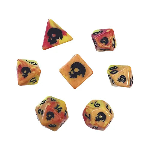 Black Death Cinderskull RPG Dice Set (BOW)