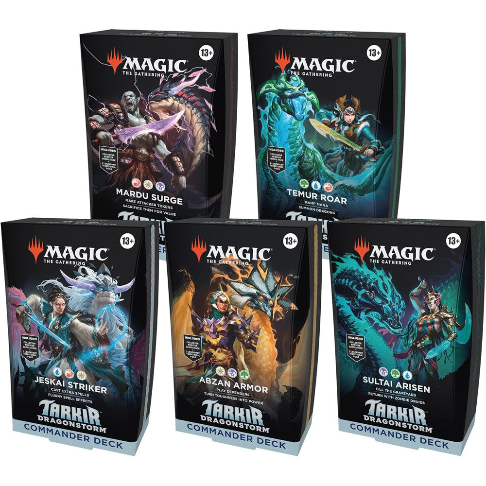 MTG Tarkir Dragonstorm Commander Deck Display (5) Toy Soldier Games MTG Tarkir Dragonstorm Commander Deck Display (5) Toy Soldier Games