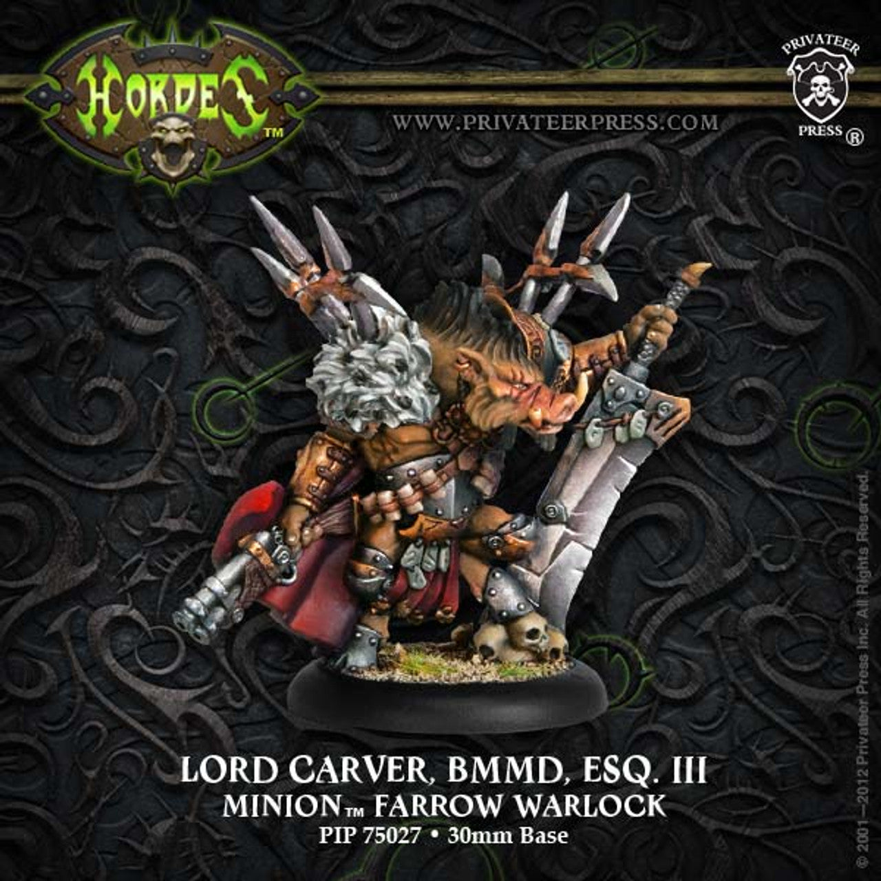 Hordes Minions: Lord Carver, BMMD, Esq. III (Farrow Warlock)