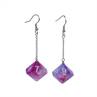 D10 Galaxy Earring Purple & Red