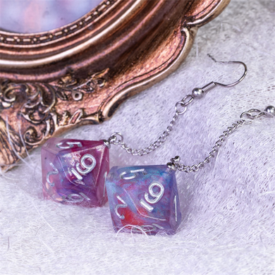 D10 Galaxy Earring Purple & Red