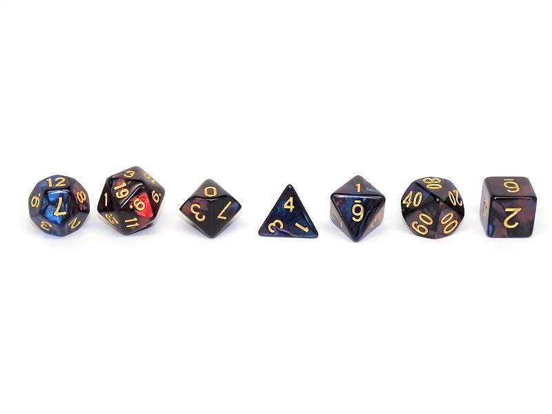 Royal Swirl Metal RPG Dice Set