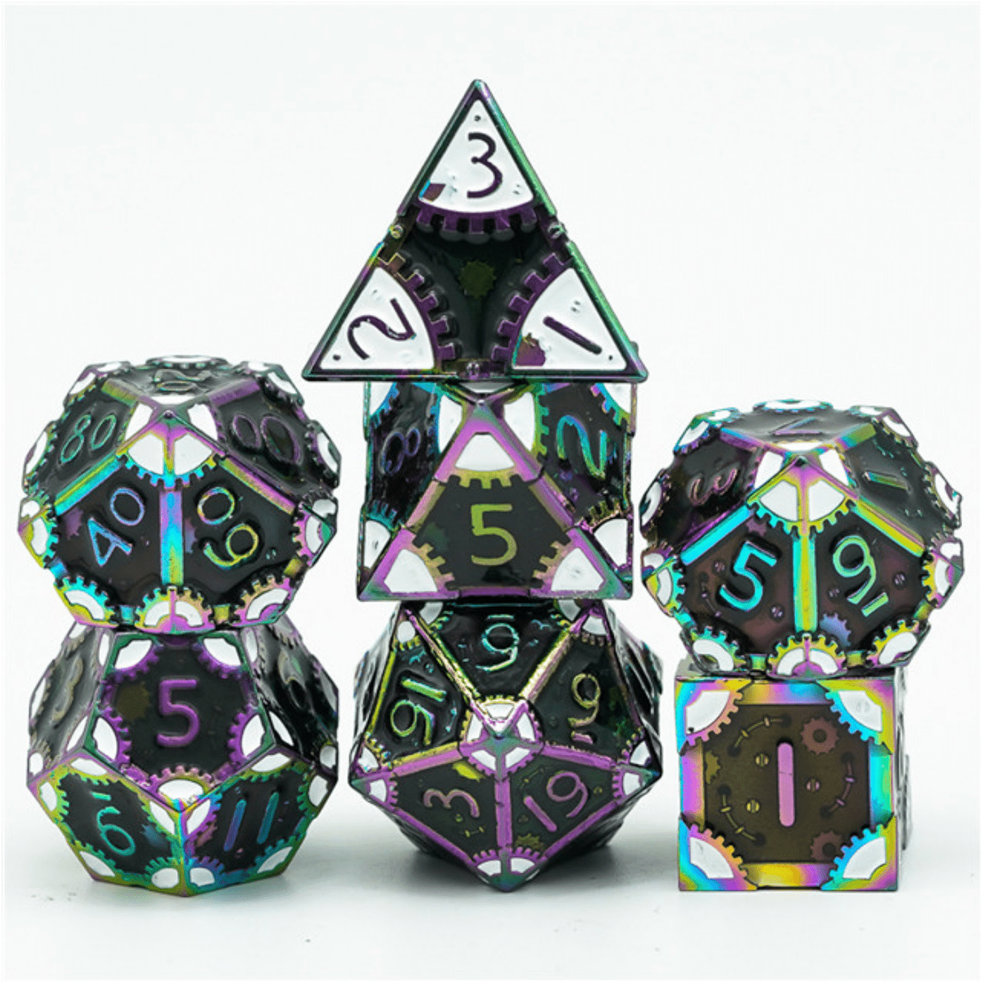 SteamPunk Dark Lord Metal RPG Dice Set