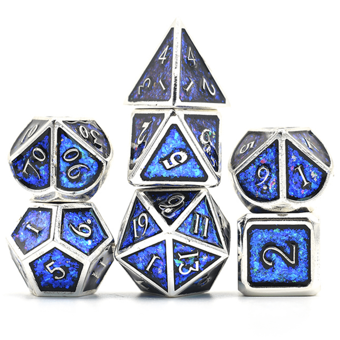 Electric Blue RPG Dice Set