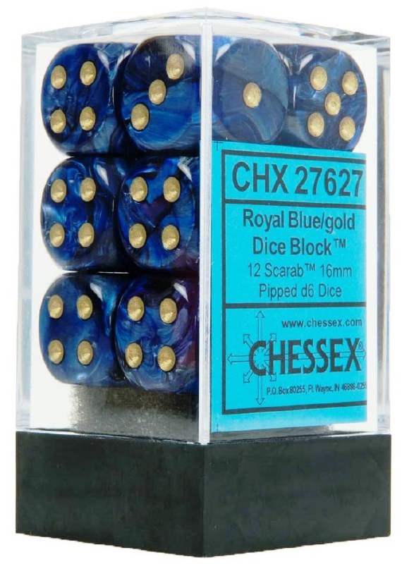 16mm Scarab Royal Blue D6 Brick